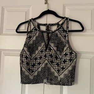 Black and Grey crop top